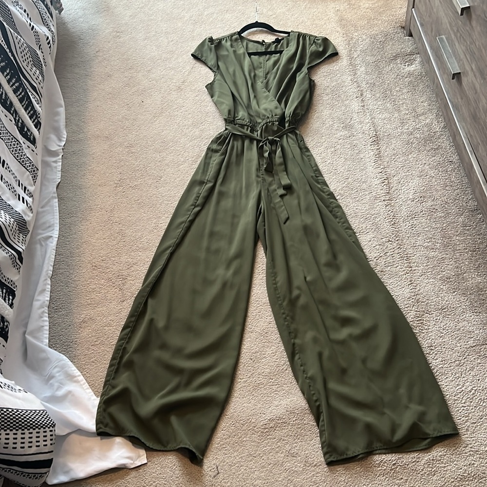 Army green jumpsuit